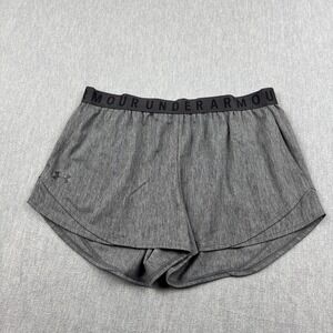 Under Armour UA Shorts Womens XL‎ Gray Play Up Twist 3.0 Athletic Loose Running